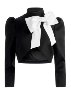 Addison Bow Collar Cropped Jacket