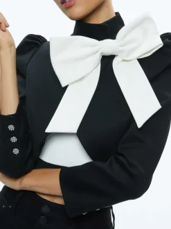 Addison Bow Collar Cropped Jacket