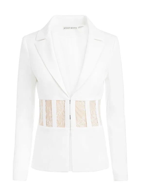 Alexia Fitted Sheer Corset Blazer