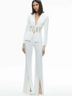 Alexia Fitted Sheer Corset Blazer