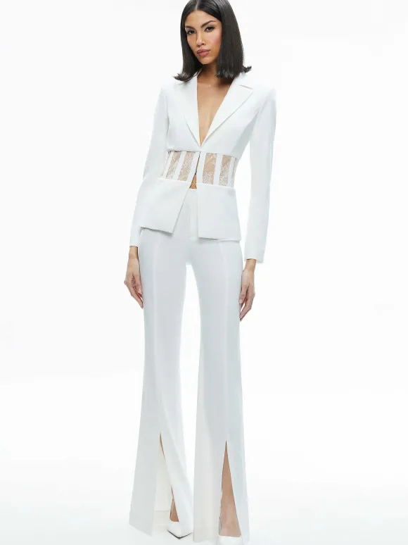 Alexia Fitted Sheer Corset Blazer