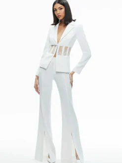 Alexia Fitted Sheer Corset Blazer