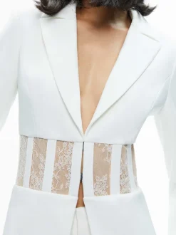 Alexia Fitted Sheer Corset Blazer
