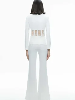Alexia Fitted Sheer Corset Blazer