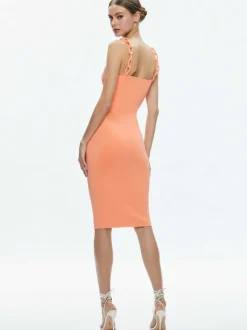Alina Looped Straps Midi Dress