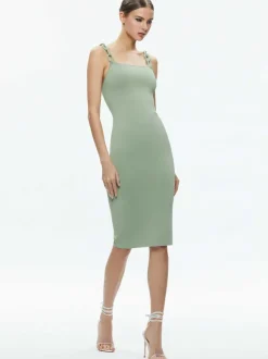 Alina Looped Straps Midi Dress