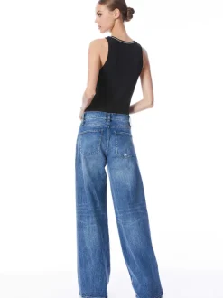 Allen Embellished Neck Ribbed Tank