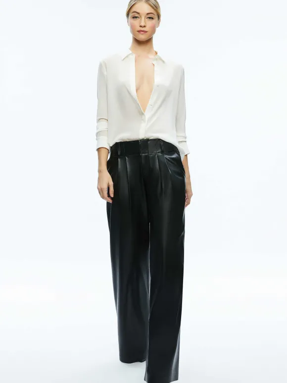 Anders Vegan Leather Low Rise Pant