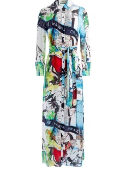 A+O X Basquiat Chassidy Maxi Shirt Dress