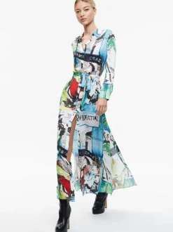A+O X Basquiat Chassidy Maxi Shirt Dress