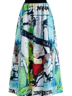 A+O X Basquiat Tina Embellished Maxi Skirt