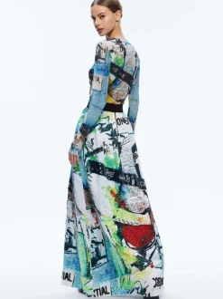 A+O X Basquiat Tina Embellished Maxi Skirt