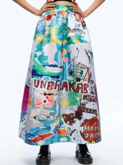 A+O X Basquiat Tina Tea Length Skirt