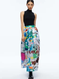 A+O X Basquiat Tina Tea Length Skirt