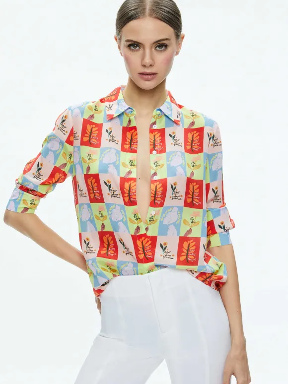 A+O X Oris Eddu Willa Placket Top