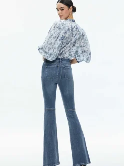 April Pleated Blouson Sleeve Top