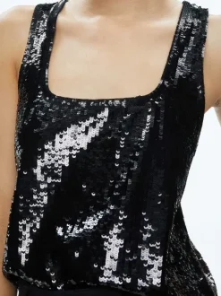 Avril Sequin Boxy Tank
