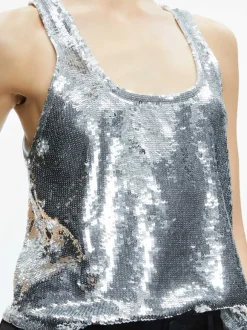 Avril Sequin Boxy Tank