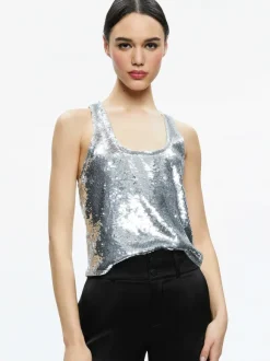 Avril Sequin Boxy Tank