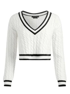 Ayden Cropped V-Neck Pullover