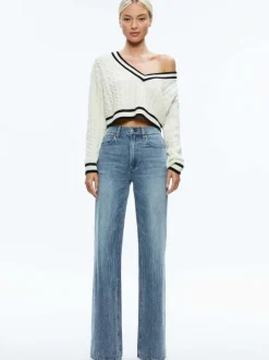 Ayden Cropped V-Neck Pullover