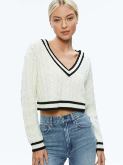 Ayden Cropped V-Neck Pullover