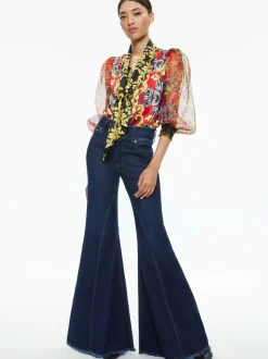 Beautiful Seamed Wide Leg Jean
