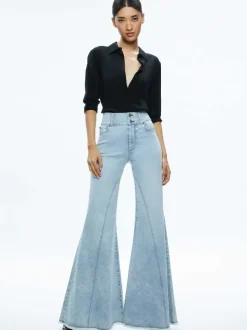 Beautiful Seamed Wide Leg Jean