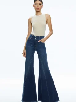 Beautiful Seamed Wide Leg Jean