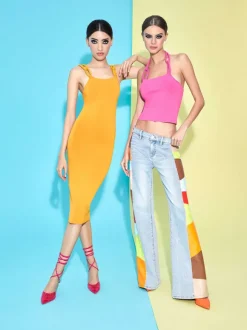 Beautiful Vegan Leather Patchwork Flare Jean