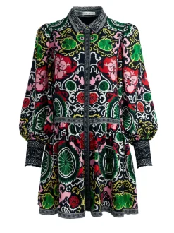 Bertha Blouson Sleeve Mini Dress