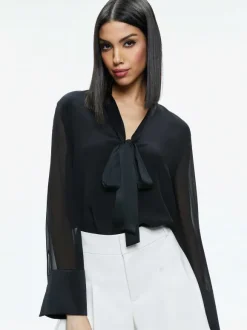Brady Oversized Button Down With Bow Tie