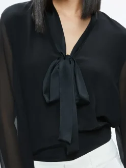 Brady Oversized Button Down With Bow Tie