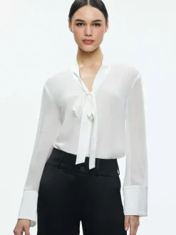 Brady Oversized Button Down With Bow Tie