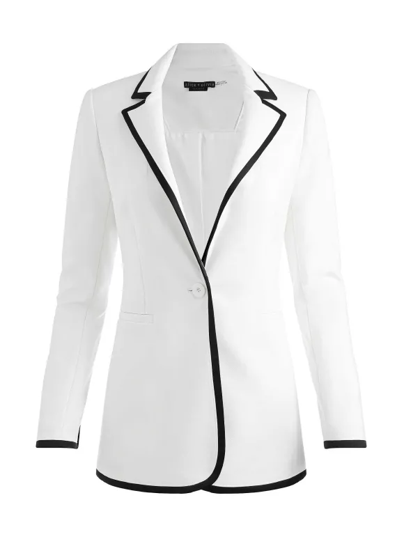 Breann Contrast Trim Blazer