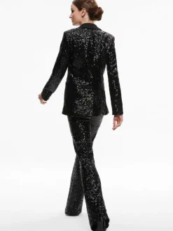 Breann Sequin Fitted Blazer + Lara Sequin Bootcut Pant