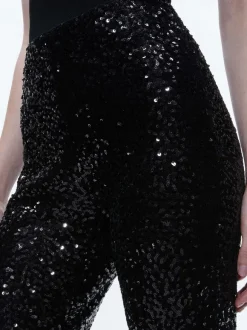 Breann Sequin Fitted Blazer + Lara Sequin Bootcut Pant