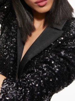 Breann Sequin Fitted Blazer + Lara Sequin Bootcut Pant