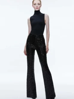 Breann Sequin Fitted Blazer + Lara Sequin Bootcut Pant