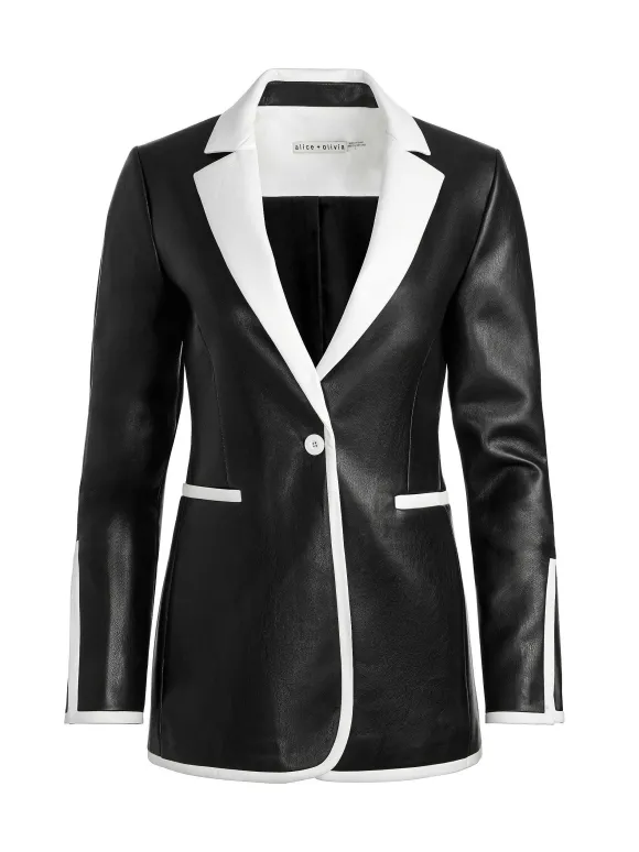 Breann Vegan Leather Blazer + Rubi Vegan Leather Mini Skirt
