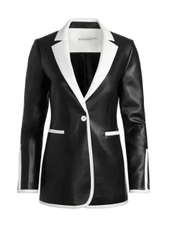 Breann Vegan Leather Blazer