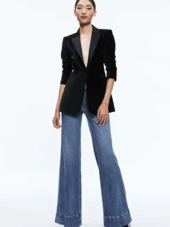 Breann Velvet Combination Blazer