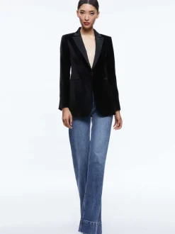 Breann Velvet Combination Blazer
