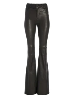 Brent High Waisted Leather Bell Pant