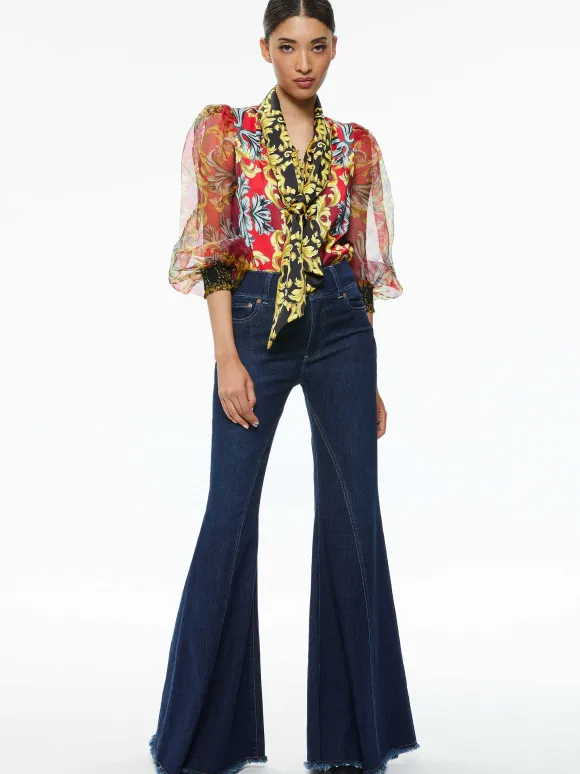 Brentley Tie Neck Blouse