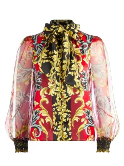 Brentley Tie Neck Blouse