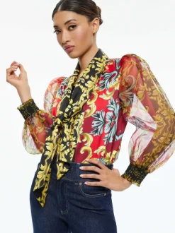 Brentley Tie Neck Blouse