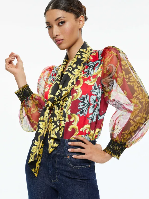 Brentley Tie Neck Blouse