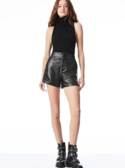 Cady High Waisted Leather Short