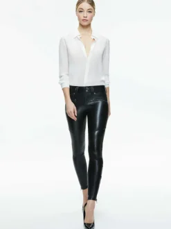 Cammy Vegan Leather Ultra Low Rise Moto Pant